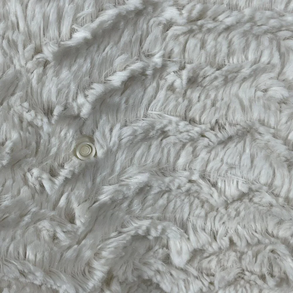 Patagonia Pelage Fleece Jacket M Medium Cream Fuzzy Double Breasted - Picture 5 of 9